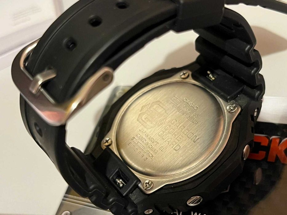ПРОМО НОВ Casio G-Shock GA-2100-1A3ER унисекс/черен часовник/аларма/20 BAR/хронометър