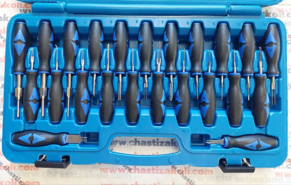 Инструменти за демонтаж на контактни клеми и букси  23 броя