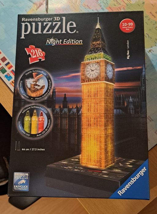 Puzzle  3D: Big Ben. Ediție luminoasă