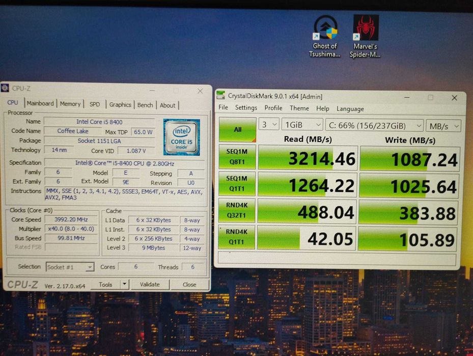 PC Gaming- i5 8400, 16gb ddr4, nVidia GTX 1060 3GB, SSD nvme, HDD