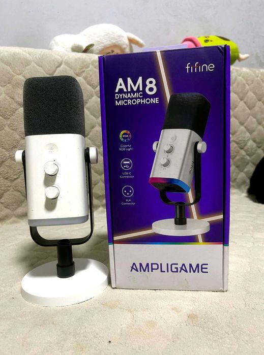 Микрофон Fifine AmpliGame AM8 white