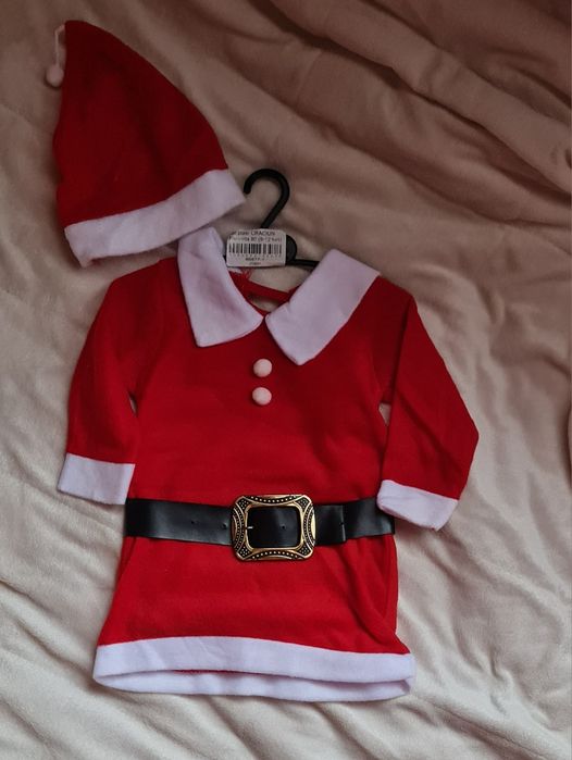 Rochita Craciunita cu curea bebe 6-9 luni