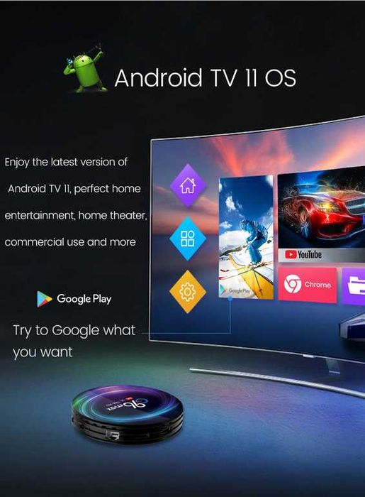 Premium Smart TV Box 4/128Gb,Amlogic X4,Dual WiFi,USB 3,Lan Gigabit