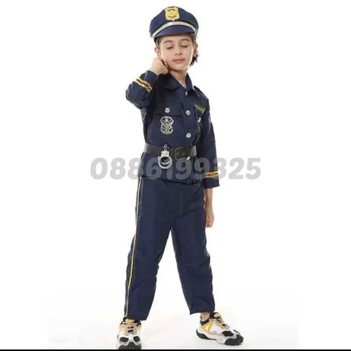 Детски полицейски костюм, костюм на Полицай за деца