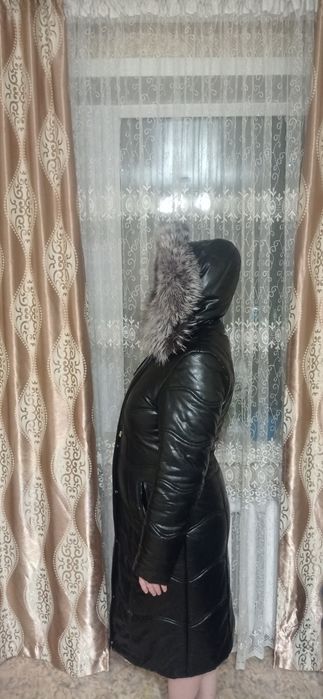Зимняя куртка экокожа