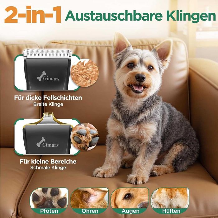 Професионална машинка за подстригване на домашни любимци Gimars, LCD!