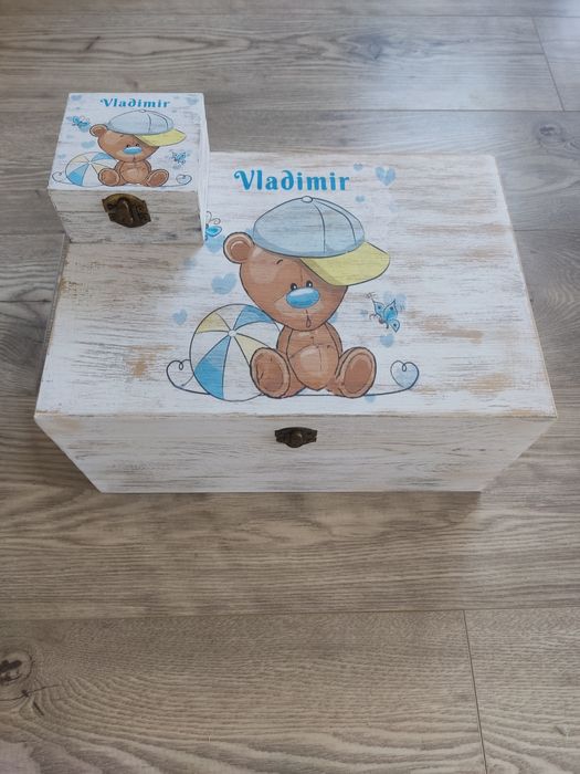 Cutie lemn botez nunta personalizata