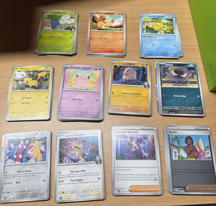 Lot de 162 cărți (fără dubluri) Pokémon TCG din setul Ascended Heroes (ENG),+ 18 cărți Energy, toate în stare foarte bună (Near Mint).