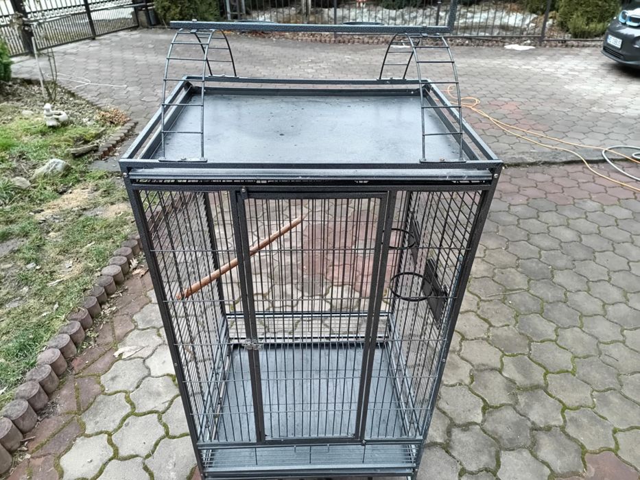 Colivie mare papagali cu suport și roți – 76×61×146 cm