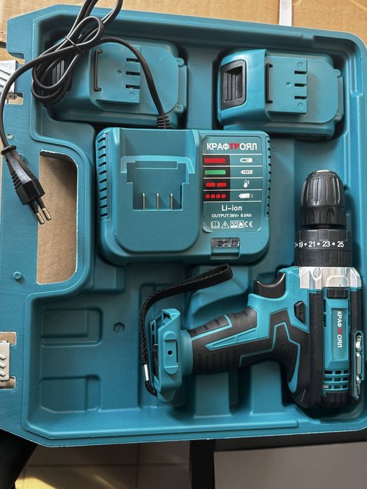 Немски Ударен Винтоверт в комплект и две батерии 36v