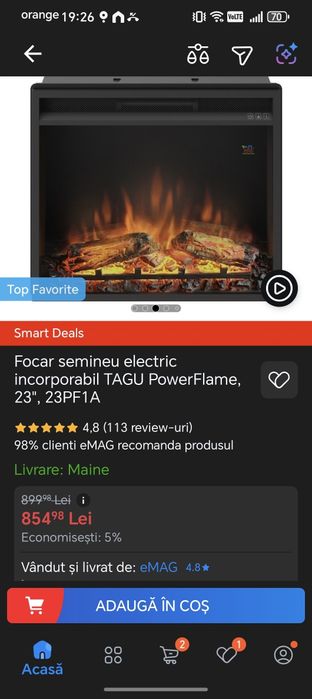 Șemineu electric Tagu