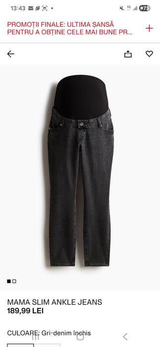 Blugi gravide H&M marime S