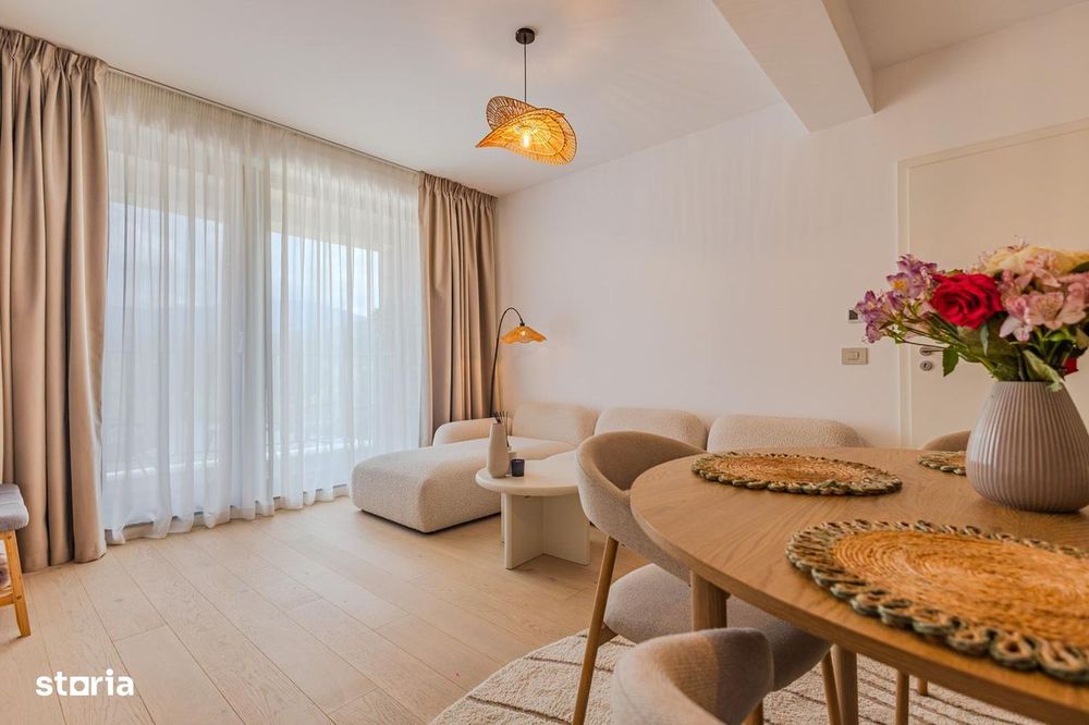 Răcădău/Cosmopolit Rise apartament 2 camere mobilat,parcare subterana