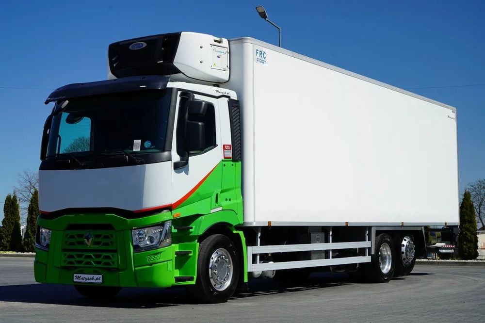 Renault T 430 / 6x2 / REFRIGERAT -9 M / UNITATE CARRIER SUPRA 1250 / platformă elevatoare / oblon rulant / punte de ridicare / direcție