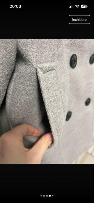 Palton h&m din lana naturala