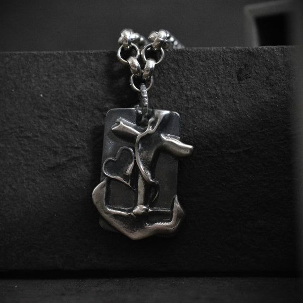 Мъжки медальон Сребро 925 „Вяра, Надежда и Любов“ | Бижу |