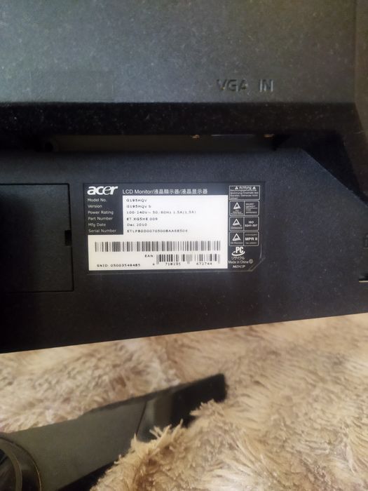 Монитор acer в  отличном состоянии