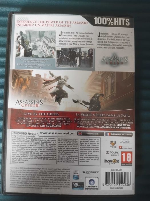 Assassin's Creed I + II  - оригинална компютърна игра PC Game