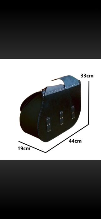 Geanta/coburi moto din piele