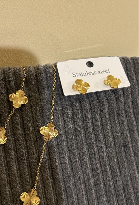 Set trifoi placat cu aur 18K