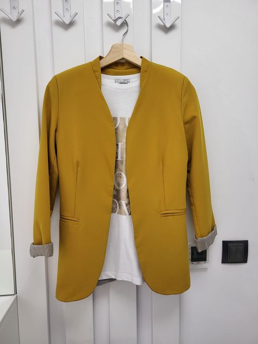 Sacou elegant damă galben Transport gratuit