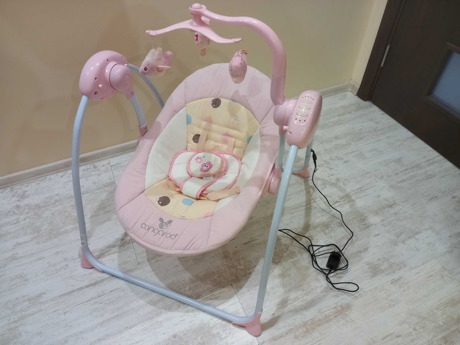 Детска електрическа люлка CANGAROО BABY SWING РОЗОВА
