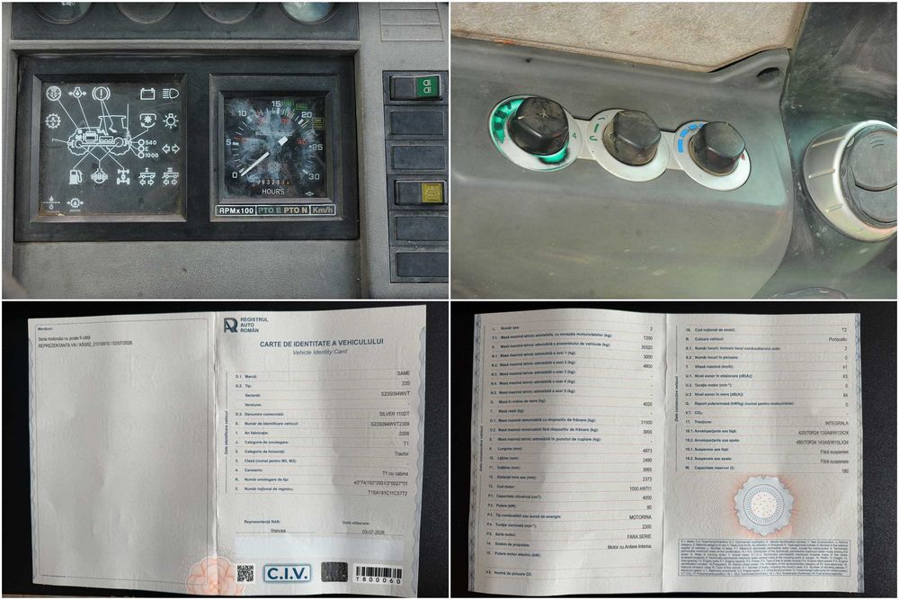 Tractor Same Silver 110 DT 2008 110 CP 6.300 ore AC, carte RAR
