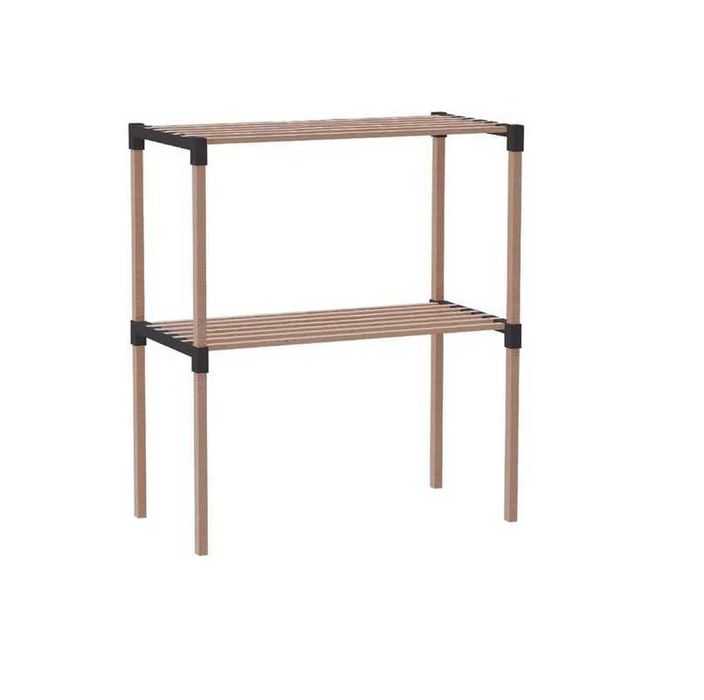 Етажерка за микровълнова, 2 нива, Кафяв