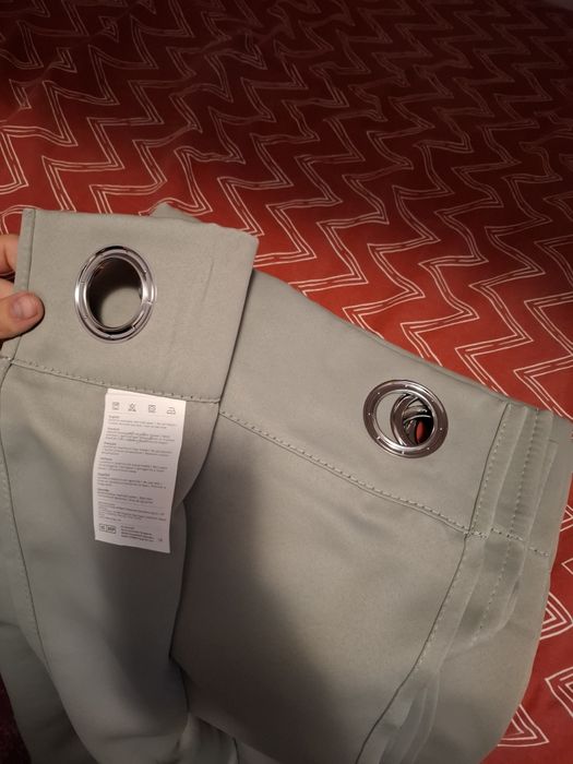 Draperii cu inele culoarea verde salvie