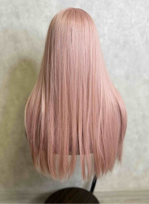 Парик розовый термоволокно