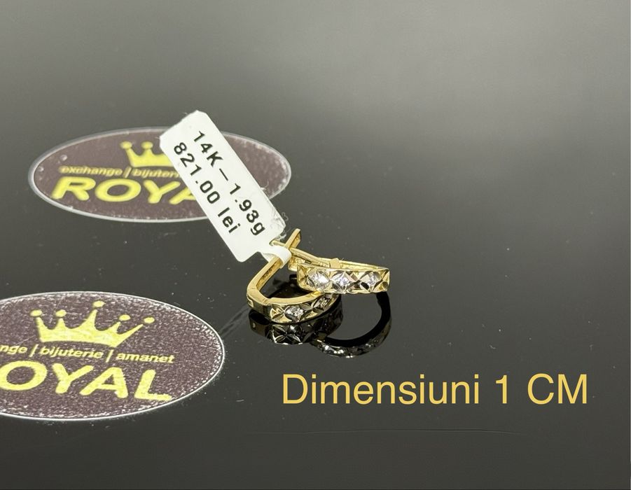 Bijuteria ROYAL : Cercei AUR 14K / 1.93 GR