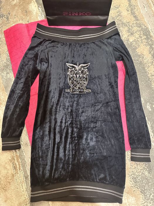 Оригинална тлюшена рокля Pinko Skin, S