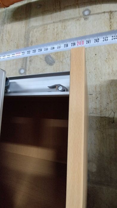 Трикрил гардероб с плъзгащи врати 240/46/200 см офис шкаф за документи