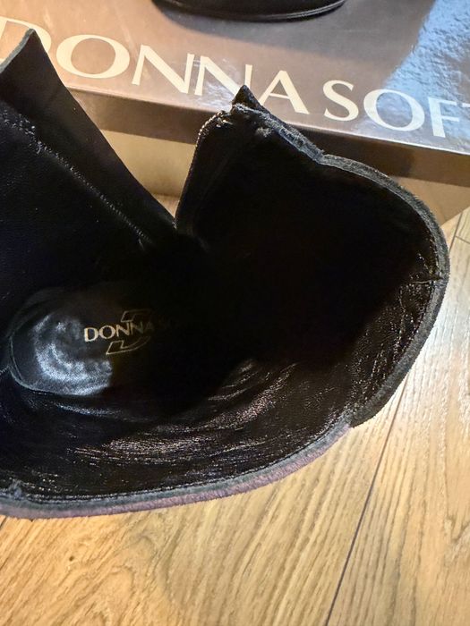 Botine piele întoarsă, mărime 38,5, Donna Soft, made in Italy