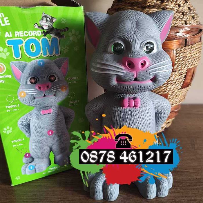 Говорещ Том (my talking Tom ) Интерактивна говореща котка играчка
