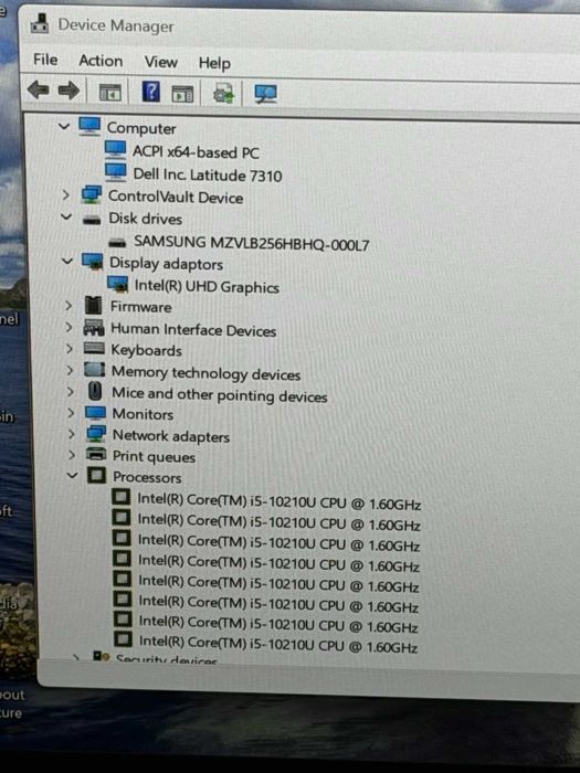 Dell Latitude 7310 i5-10210U/8RAM DDR4/NVMe 256GB/Intel UHD/Full HD