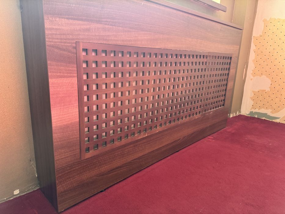 Masca din lemn pentru calorifer mare maro wenge