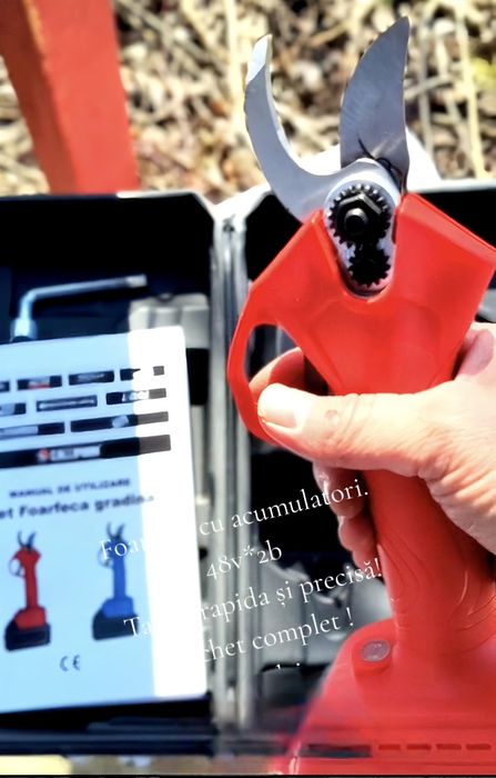 Foarfeca electrica 2 acumulatori 48v 8ah,Noi sigilate!Campion Ural