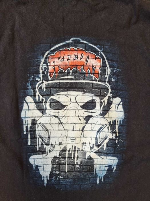 Tricou copii 100% bumbac desen grafitti, fosforescent marimea 140-152