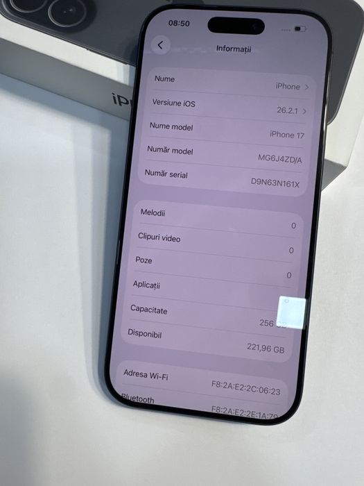 iPhone 17 NOU cu 0 minute , 0 incarcari , Garantie , Accept Schimburi