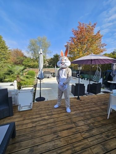 Costume Mascote Buggs Bunny, evenimente, pasti, Halloween, nou