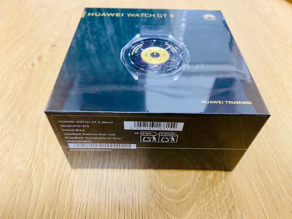 ЧИСТО НОВ !!! НЕРАЗПЕЧАТАН !!! Huawei Watch GT 6, 46MM, Black Stainless Steel Case