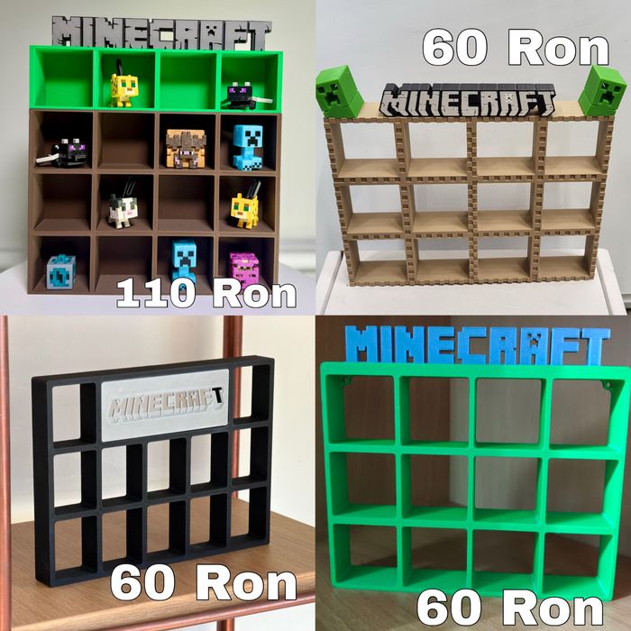 Box / Suport / Stand MINECRAFT pentru figurine Kinder Joy