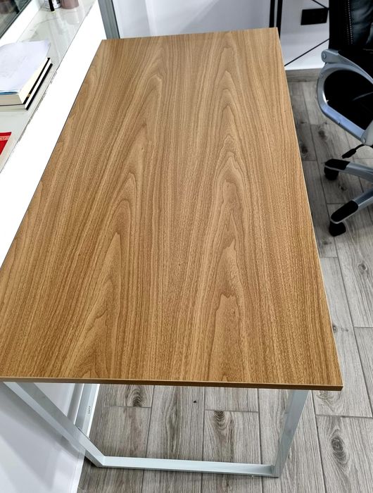 Birou minimalist lemn/metal, Bej ca NOU