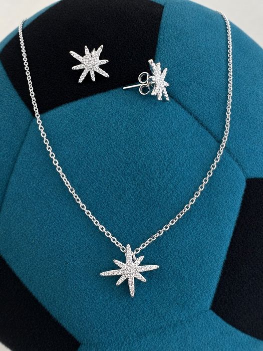 Серебро 925 колье и серьги 15000