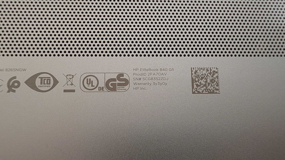 HP EliteBook 840 G5 | Intel i7-8650U | 8GB RAM | SSD 256GB | USB C