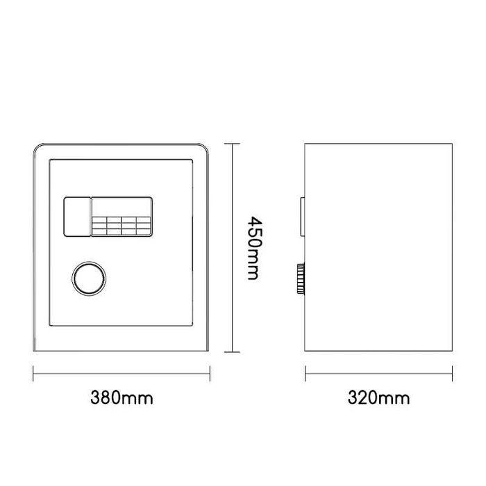 Сейф 450мм*380мм*320мм ET551 Deli Доставка есть