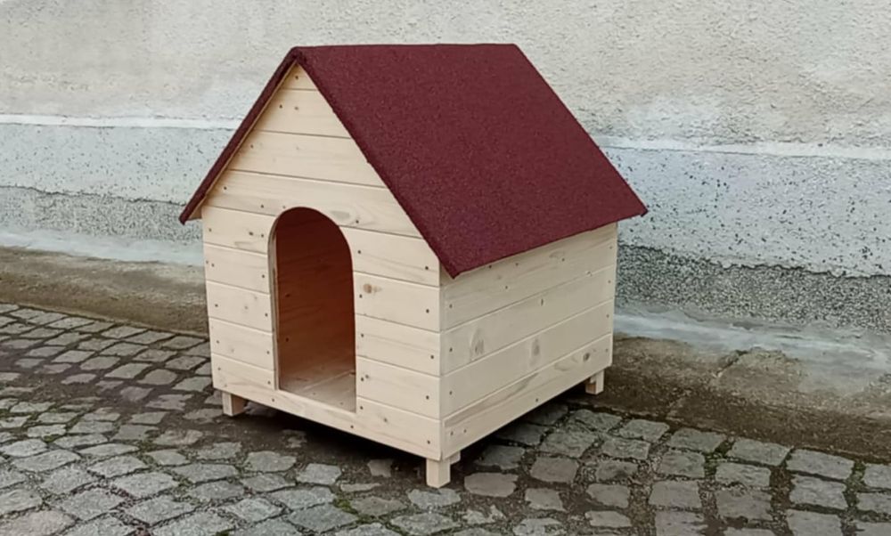 Дървена къща за кучета , средни и големи породи кучета , къща куче