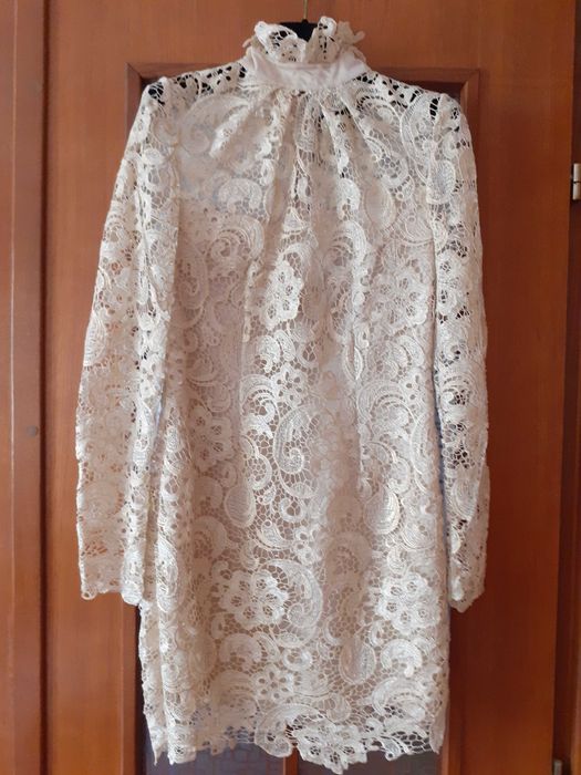 Rochie dantelă sheer gold