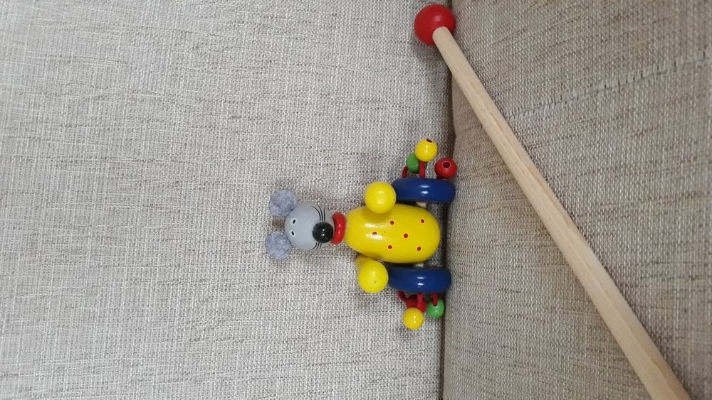 Детски дървена буталка / дърпалка - животни